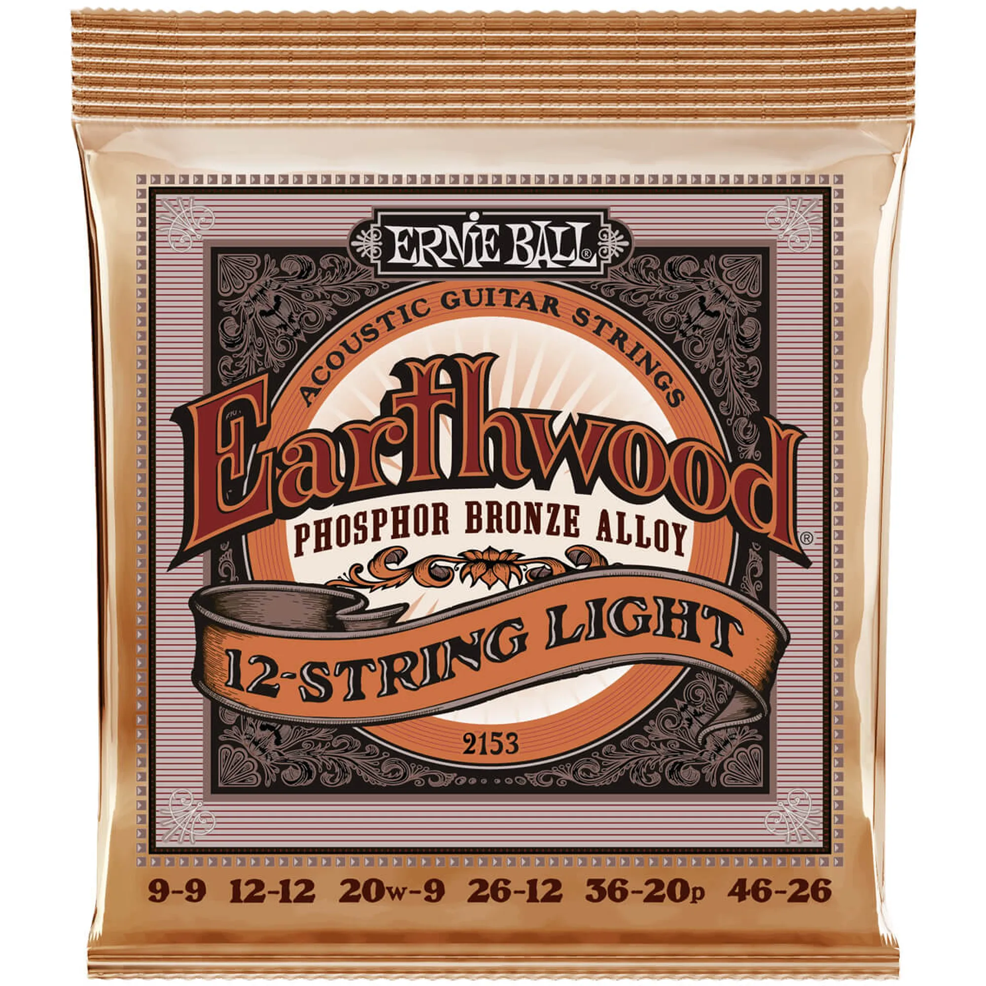 Ernie Ball EB2153 Earthwood Ph 12-String