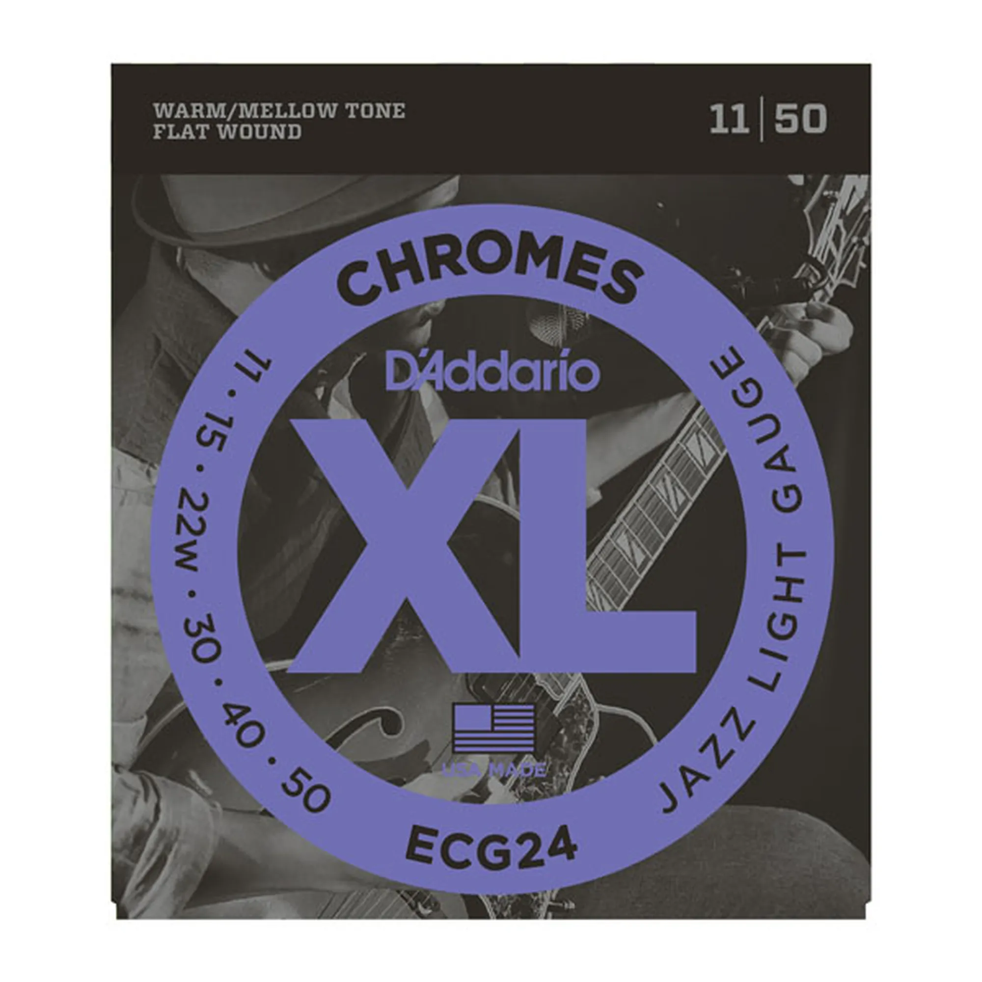 D´Addario ECG24 Flat Wound Jazz Light