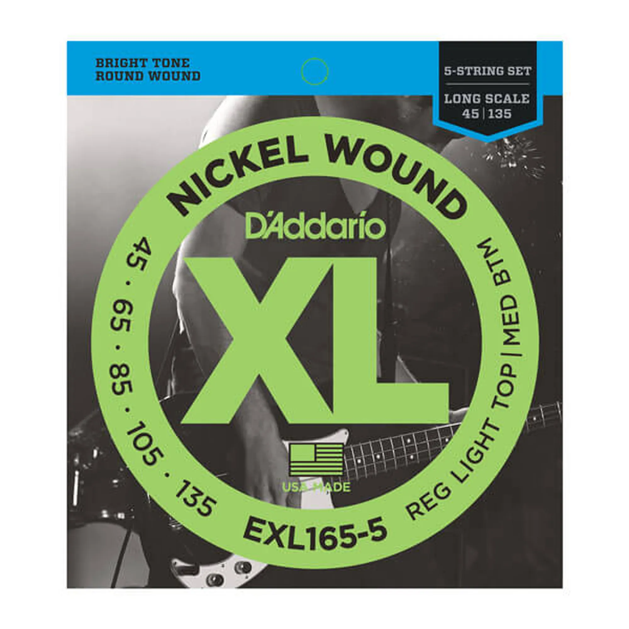 D´Addario EXL165-5 5-String/Long Scale/Light-Medium