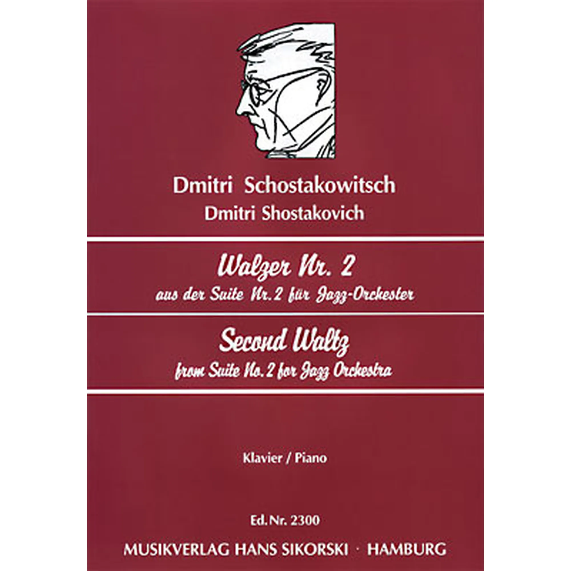 Vorderes Coverbild Walzer Nr. 2 aus der Suite Nr. 2 für Jazzorchester