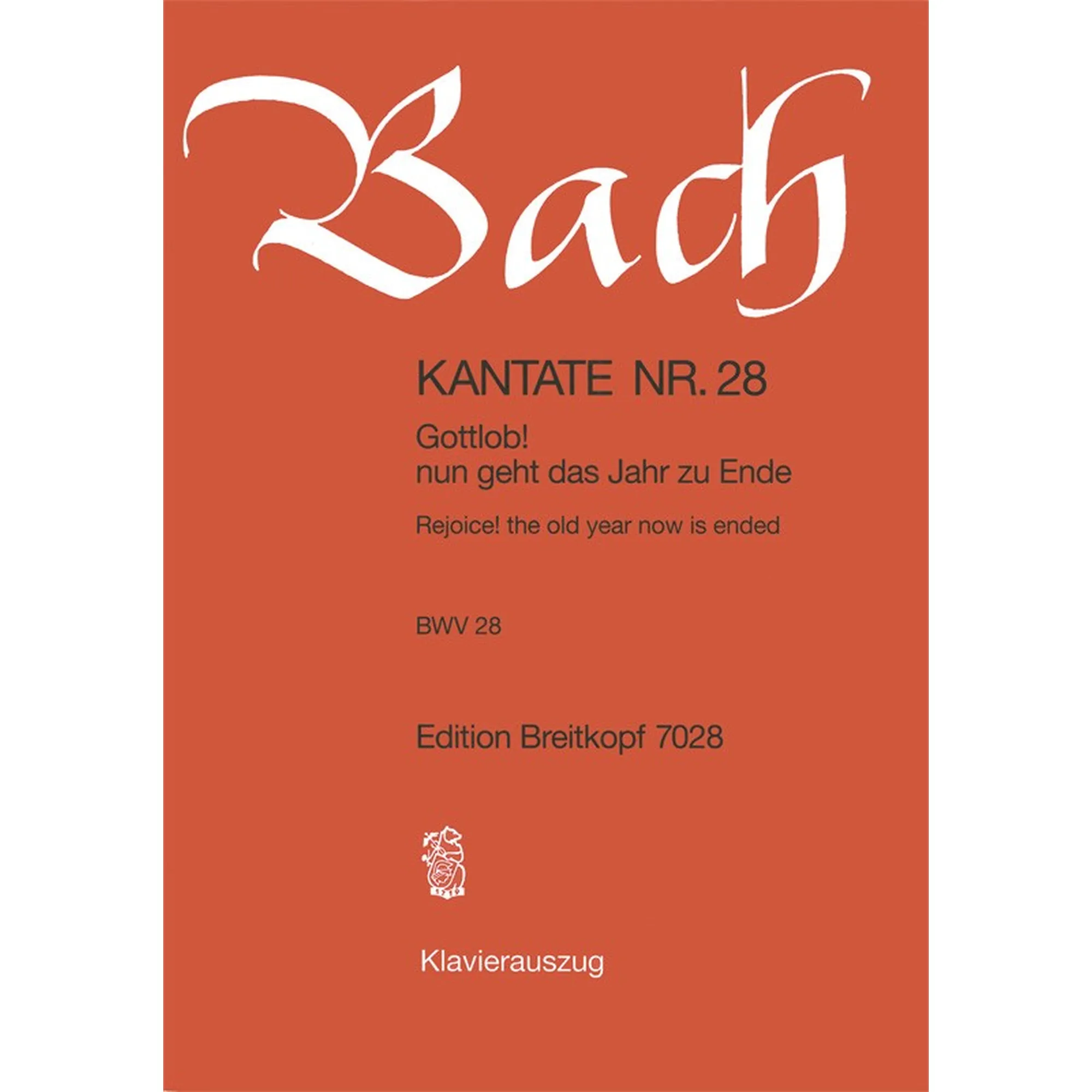 Vorderes Coverbild Kantate 28 Gottlob Nun Geht Das Jahr Zu Ende