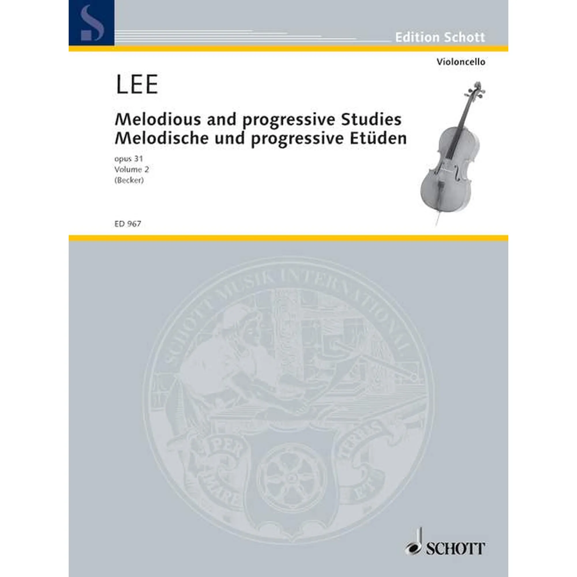 Vorderes Coverbild Melodische Und Progressive Etüden, 2 Op 31