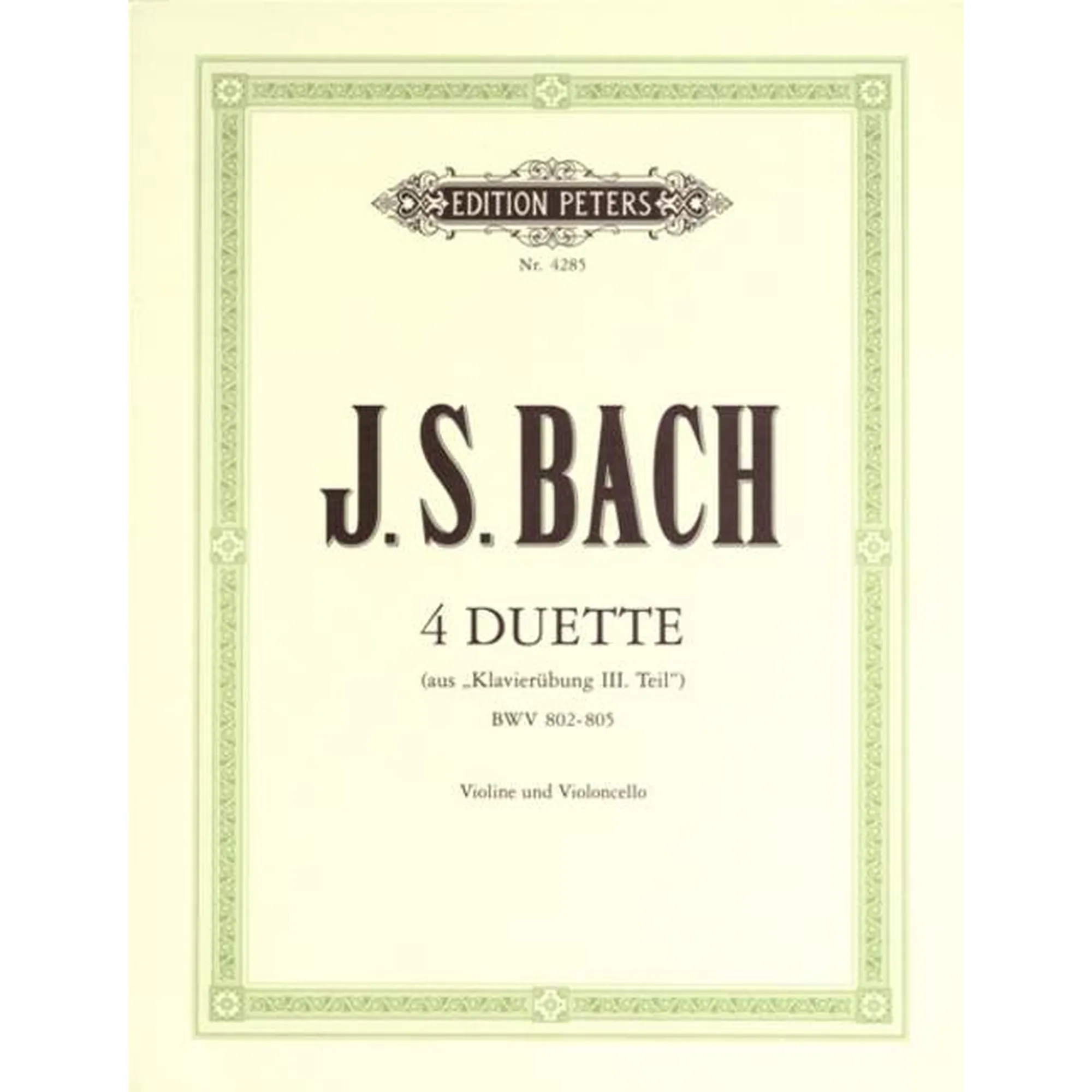 Vorderes Coverbild 4 Duette BWV 802-805