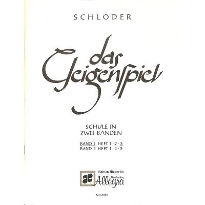 Vorderes Coverbild Das Geigenspiel1/3