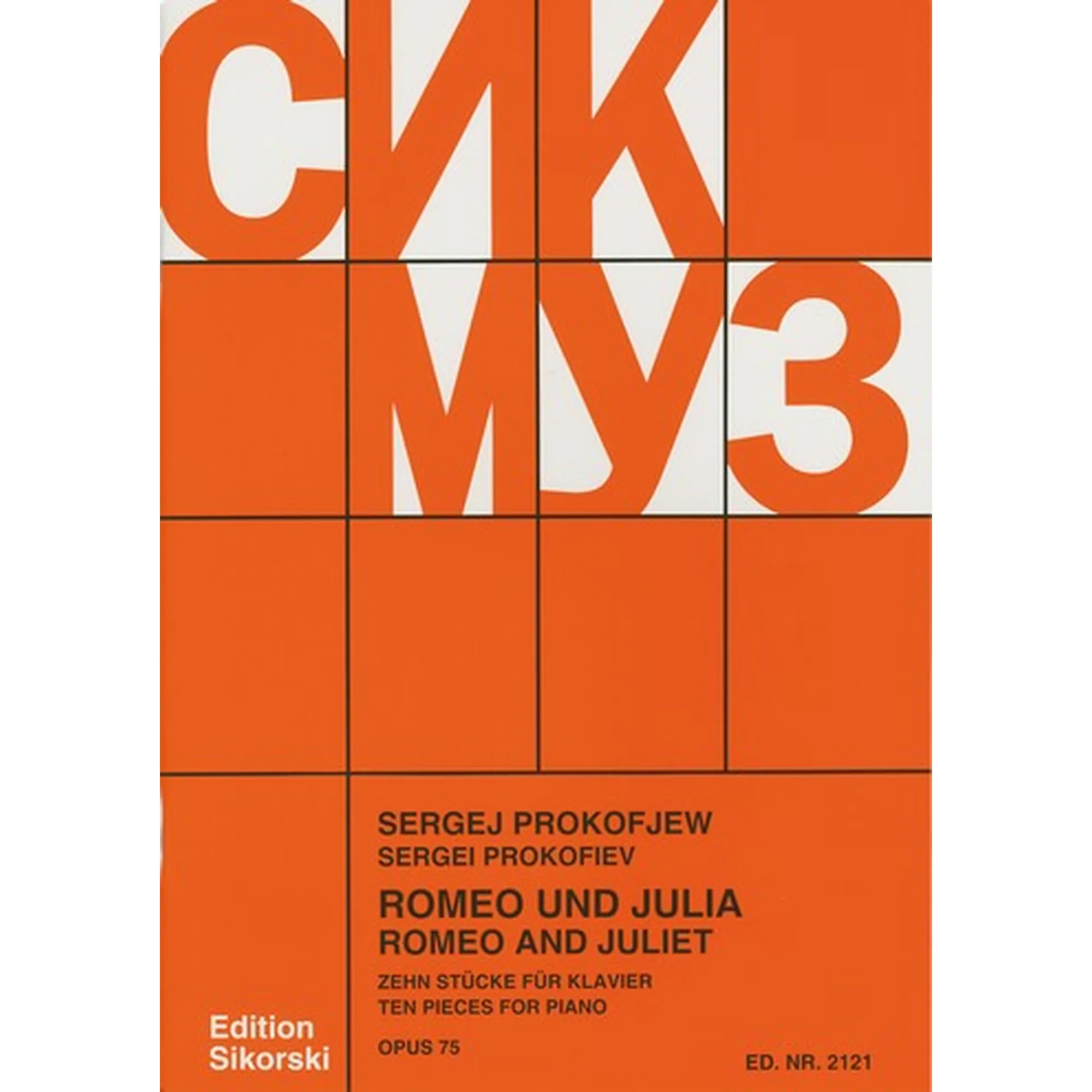 Vorderes Coverbild 10 Stücke aus Romeo und Julia op. 75