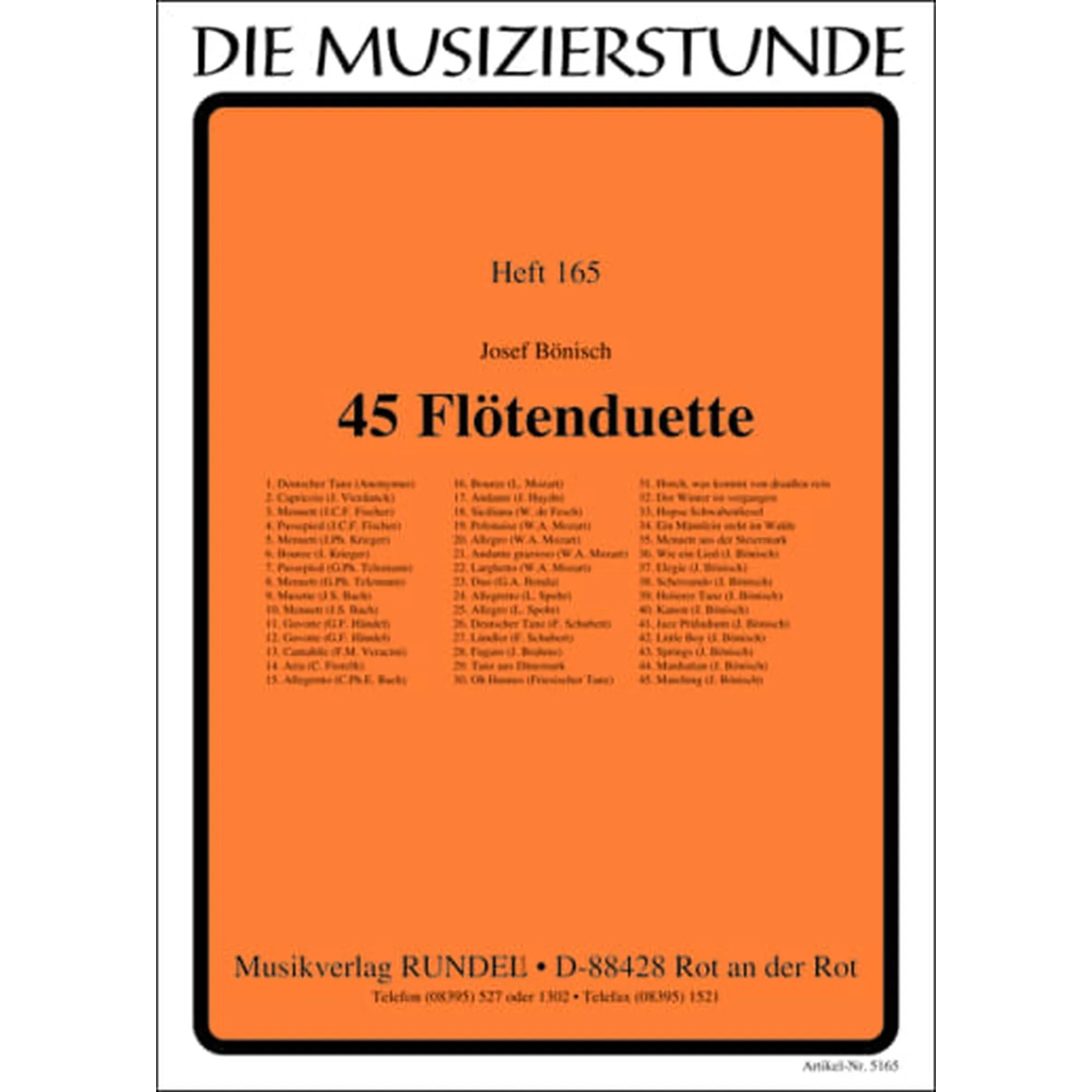 Vorderes Coverbild 45 Flötenduette