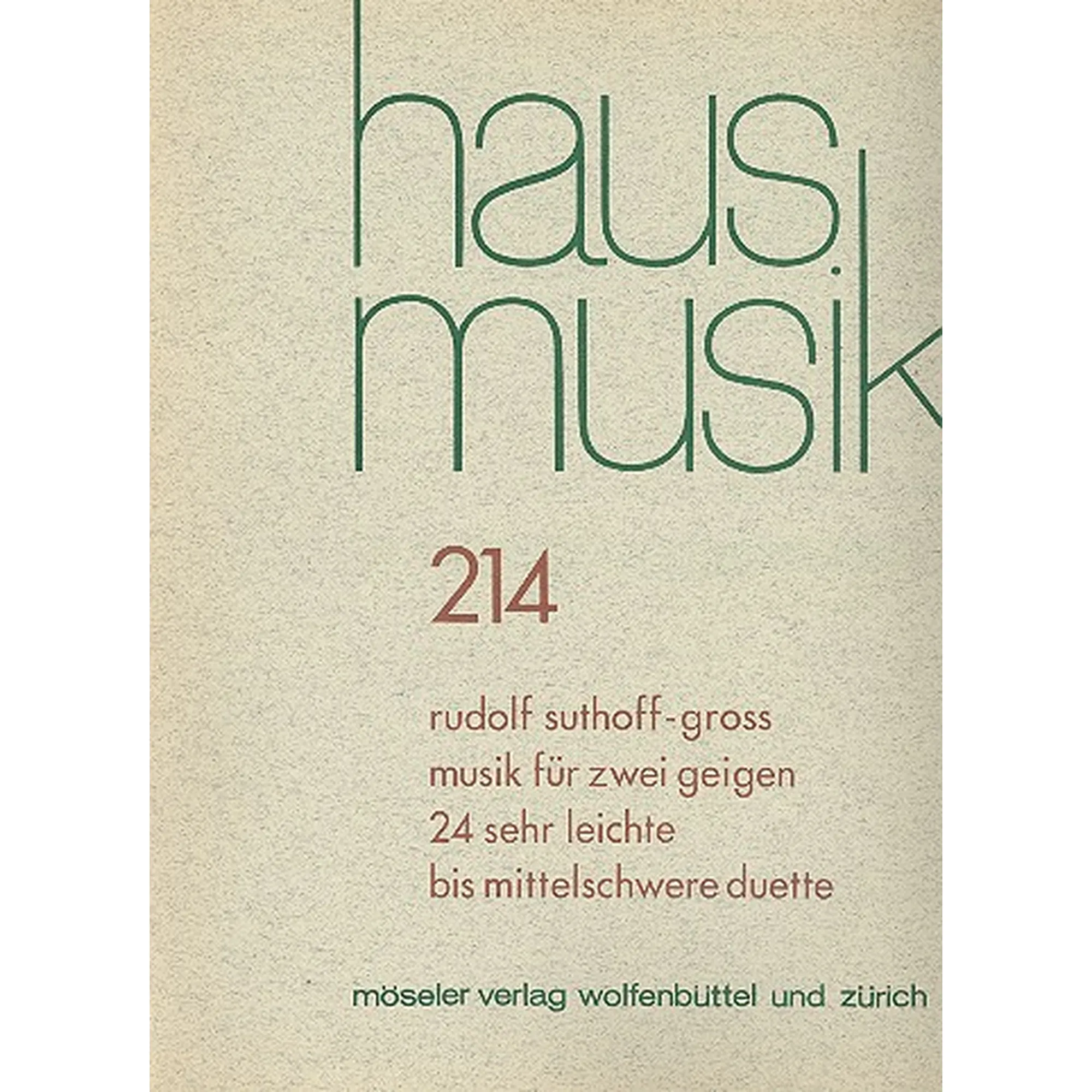 Vorderes Coverbild Musik für zwei Geigen - Antiquariat