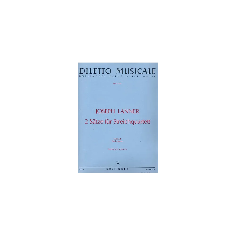 Vorderes Coverbild 2 Sätze für Streichquartett - Antiquariat