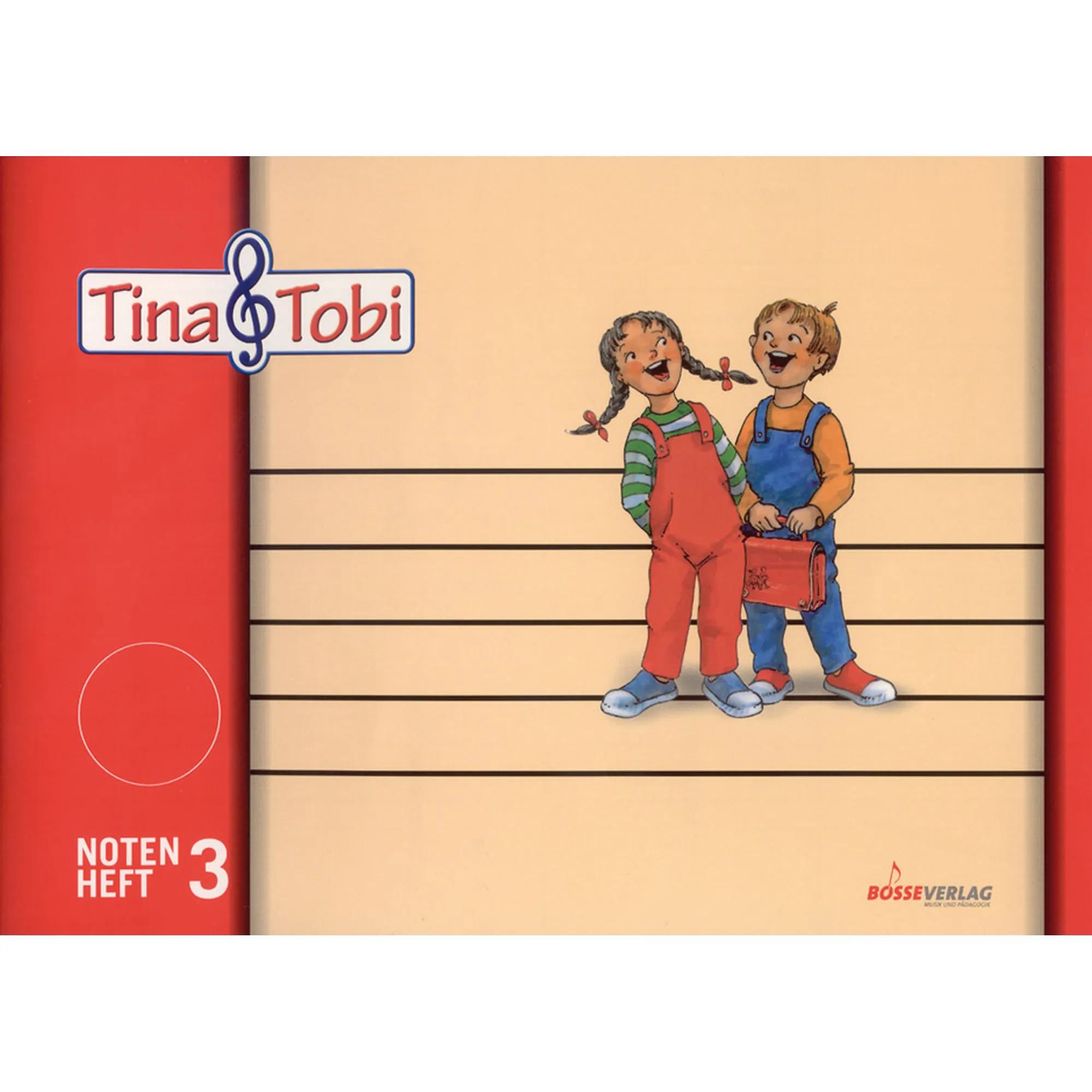 Vorderes Coverbild Tina und Tobi Notenheft 3 (3 Systeme)