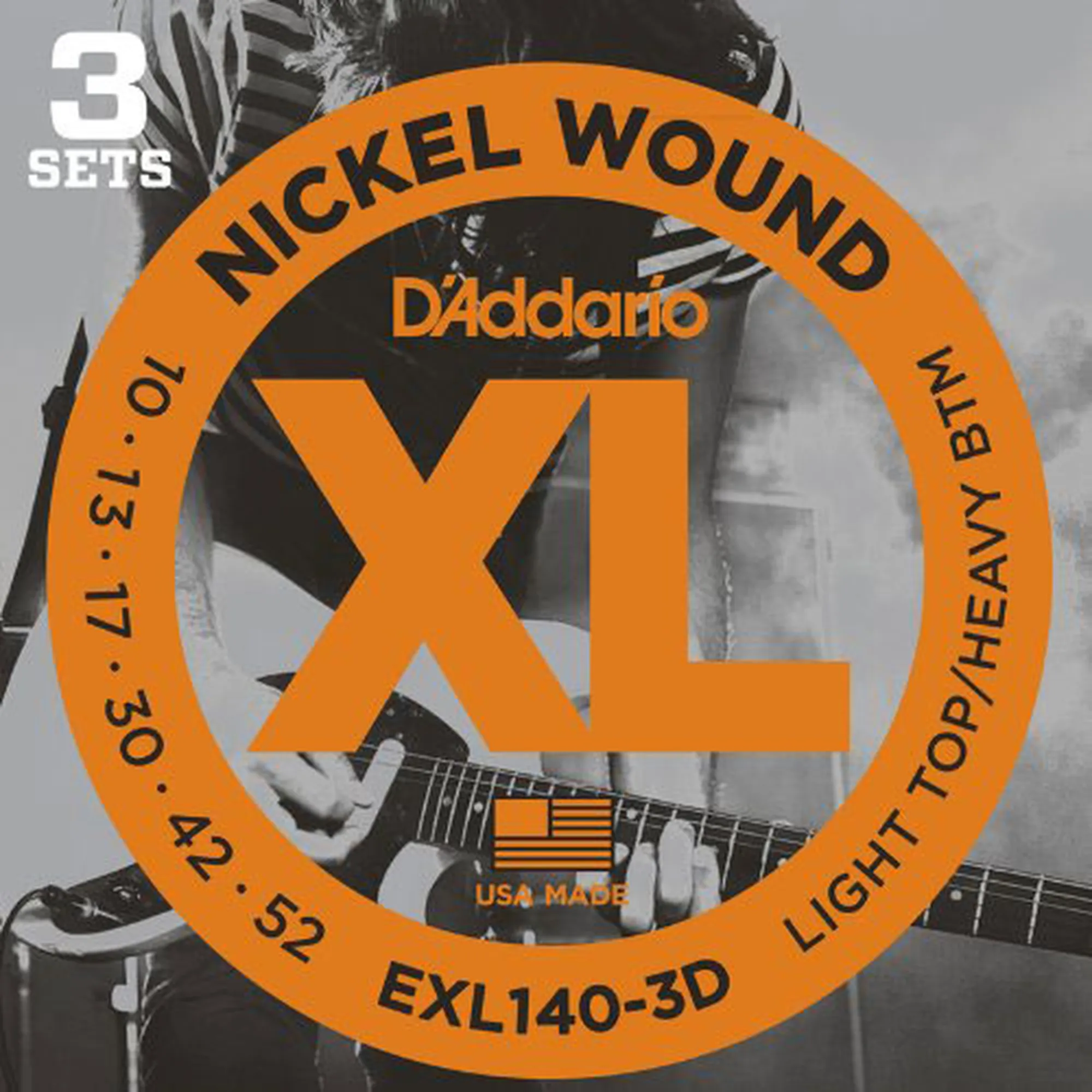 D´Addario EXL140-3D Light Top/hvy Bottom