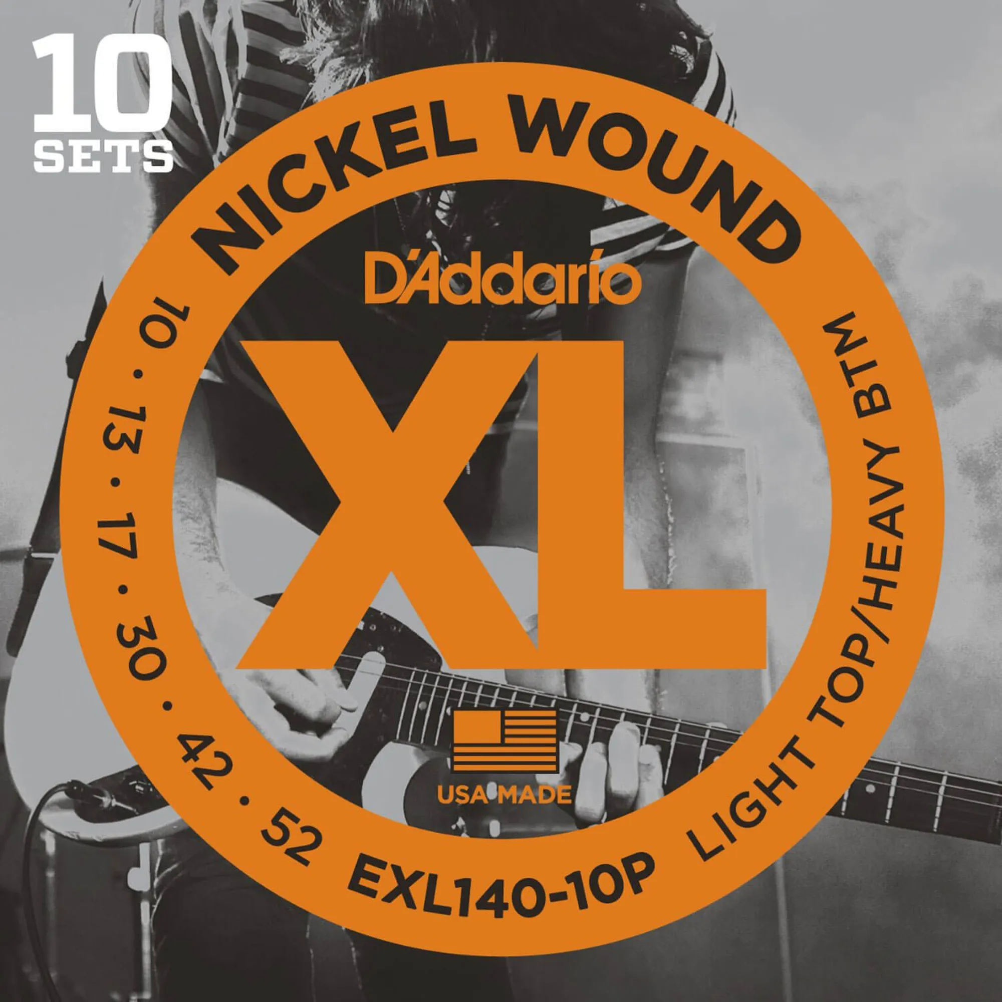 D´Addario EXL140-10P Lt Top/Hvy Btm