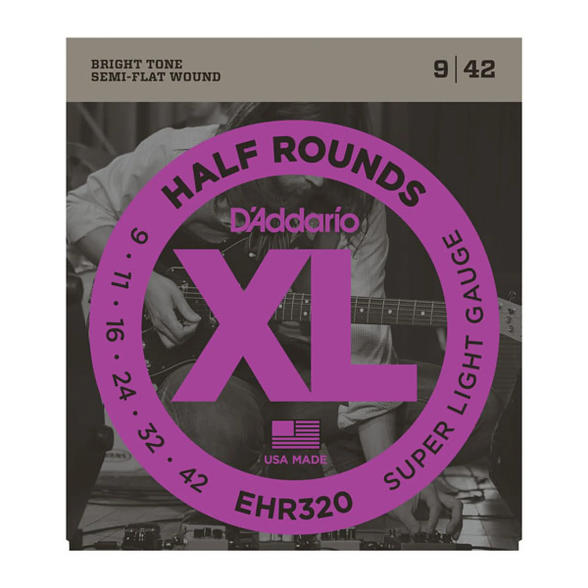 Vorderes Coverbild D´Addario EHR320 Half Rounds Super Light