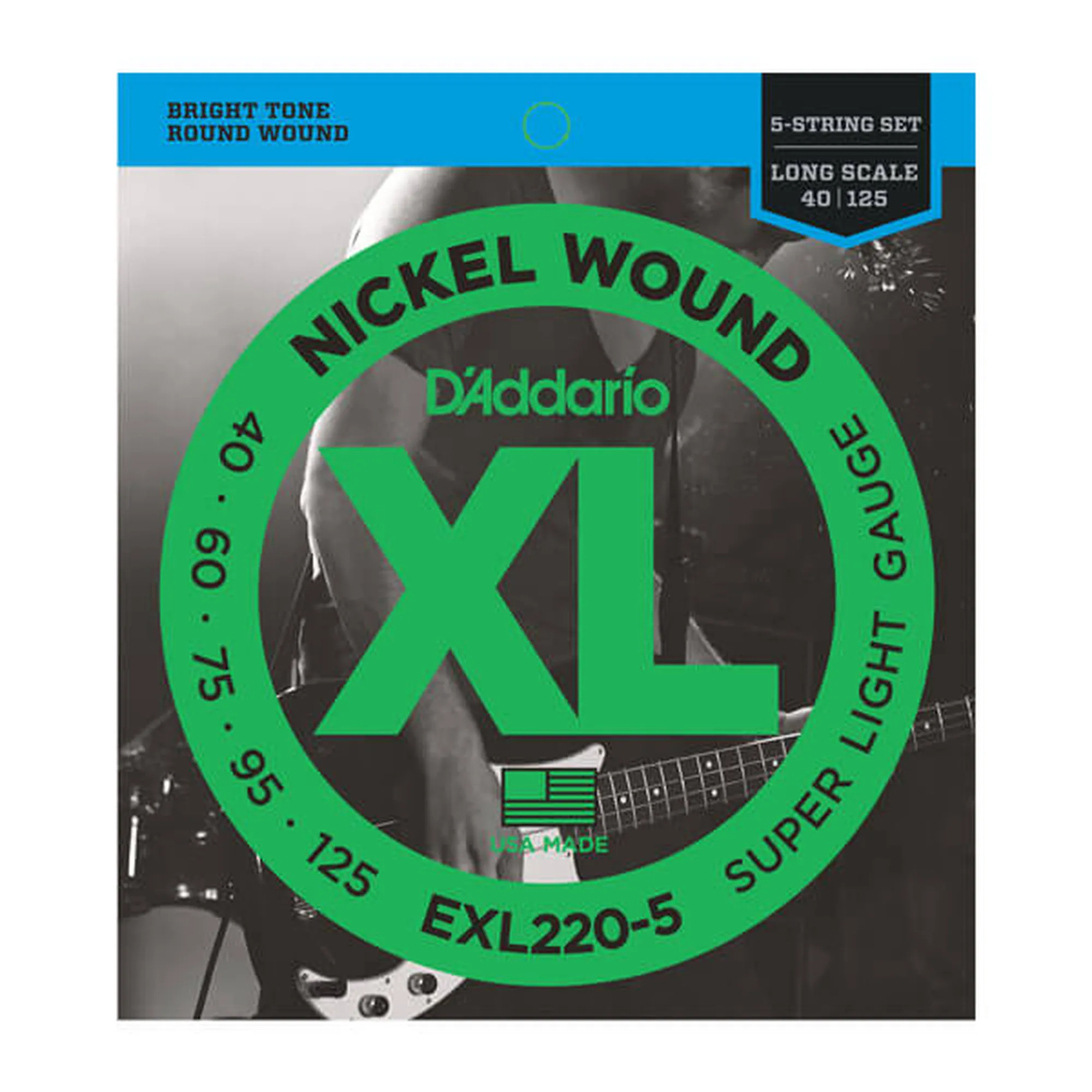 D´Addario EXL220-5 5-String/Long Scale/Super Light