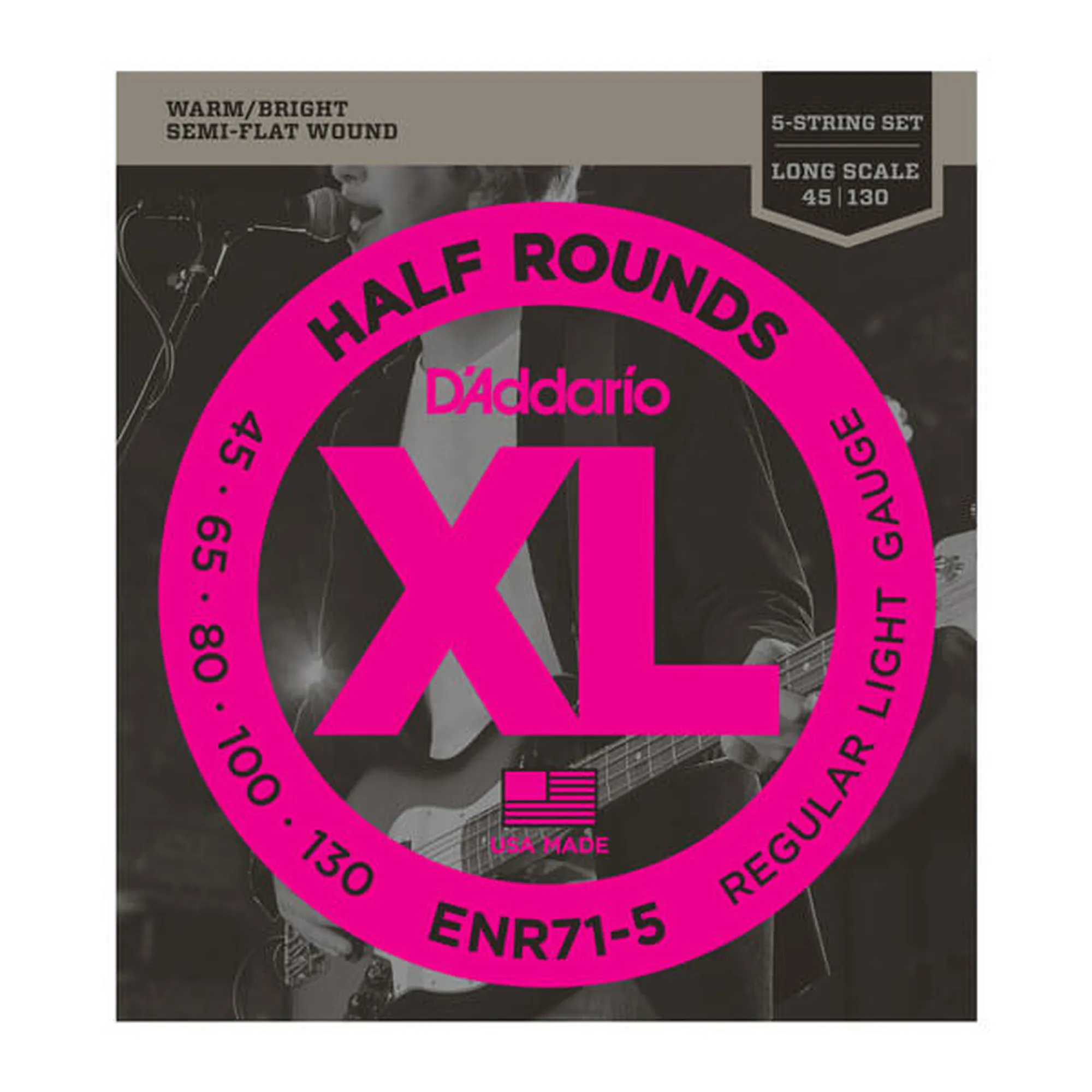 D´Addario ENR71-5 Half Rounds 5-String/Long/Light