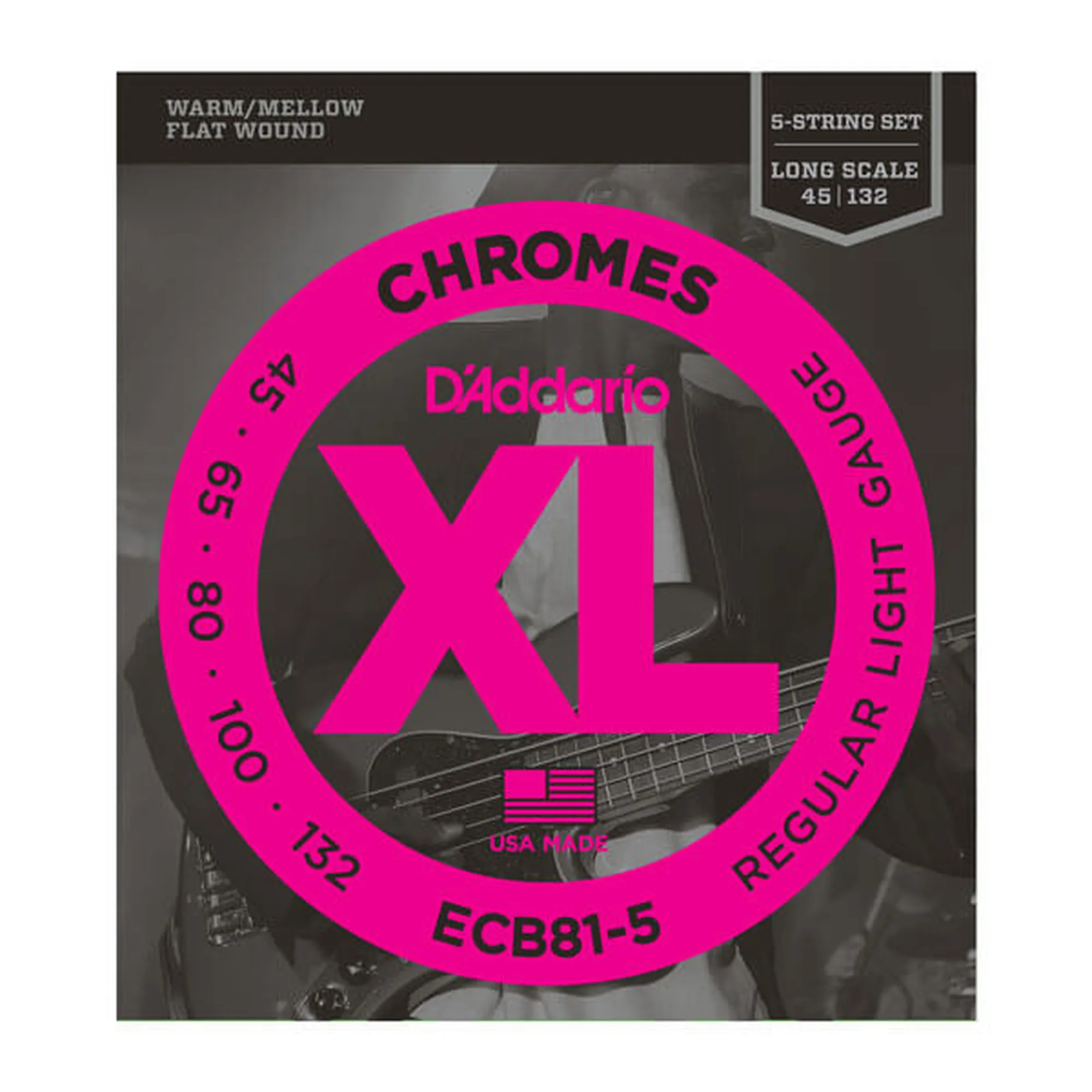 D´Addario ECB81-5 Flatwound 5-String/Long/Light