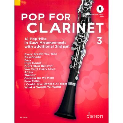 Vorderes Coverbild Pop for Clarinet 3