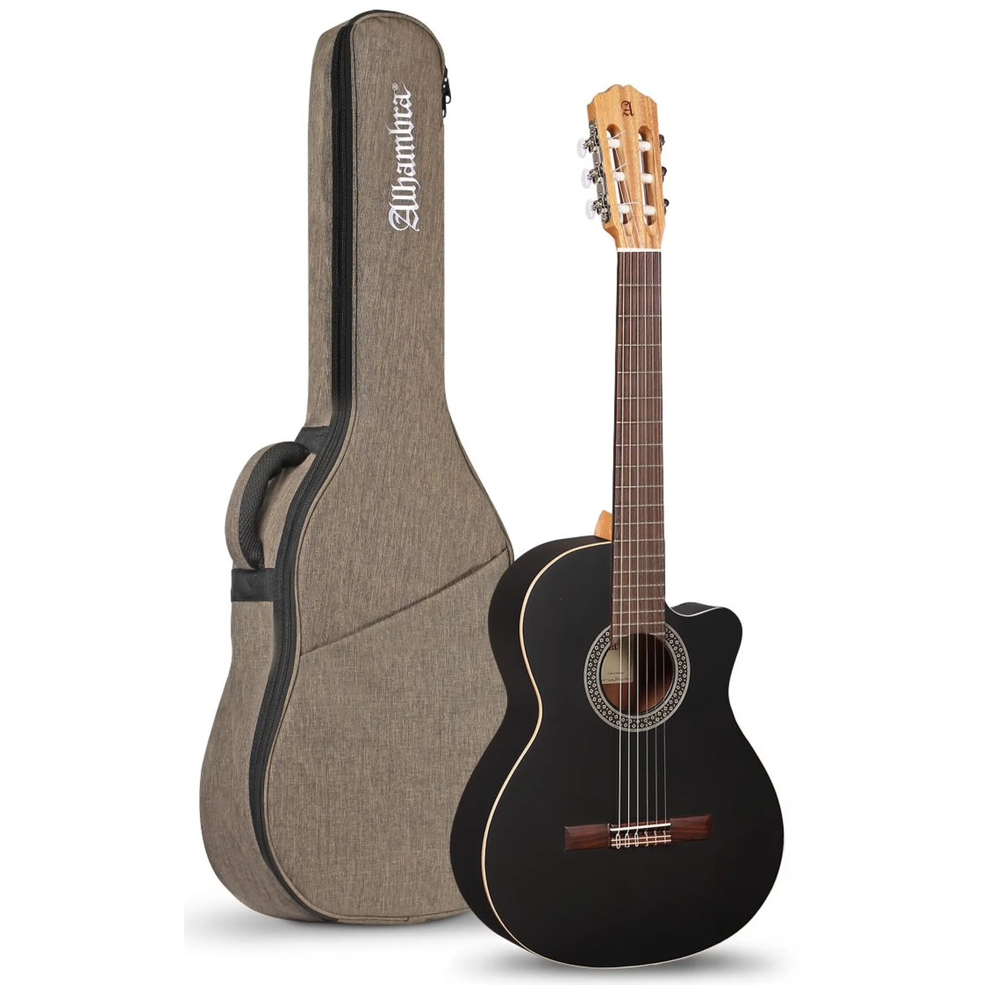 Vorderes Coverbild Alhambra Black Satin CW EZ mit Gigbag