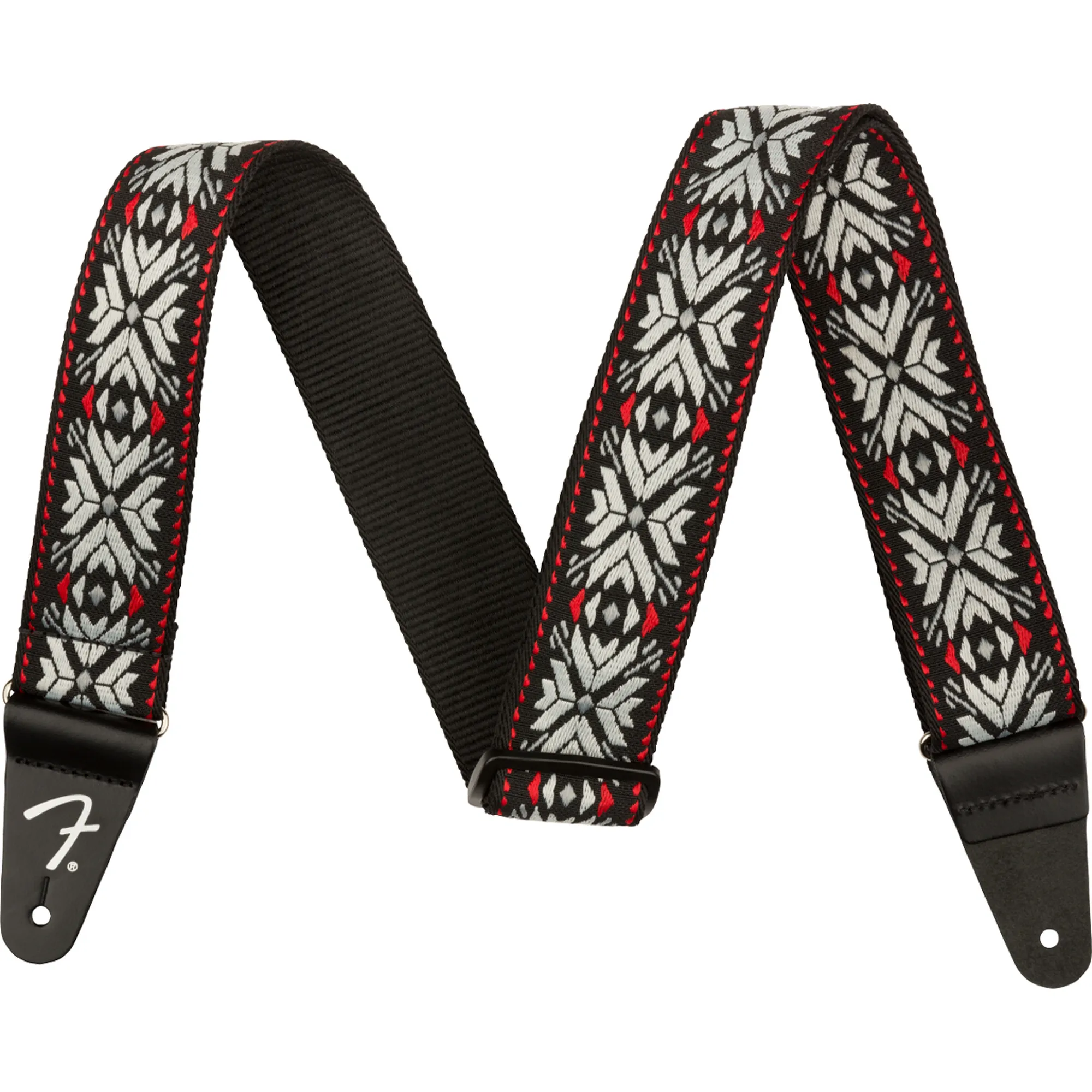Vorderes Coverbild Fender Pasadena Woven Strap Red Snowflake