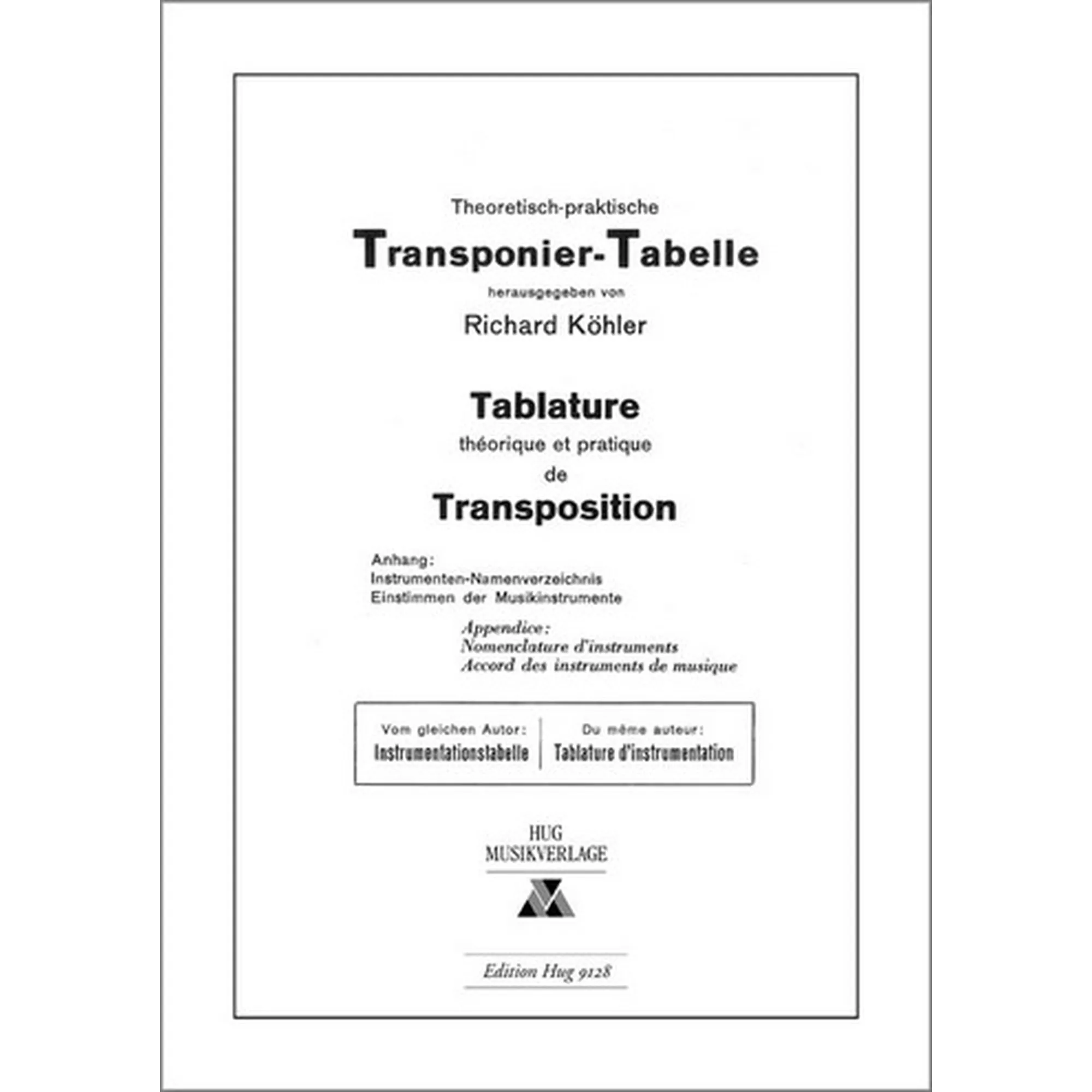 Vorderes Coverbild Transponier-Tabelle