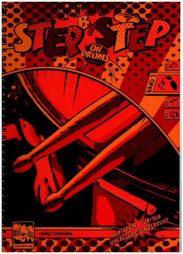 Vorderes Coverbild Step by Step on Drums Band 2