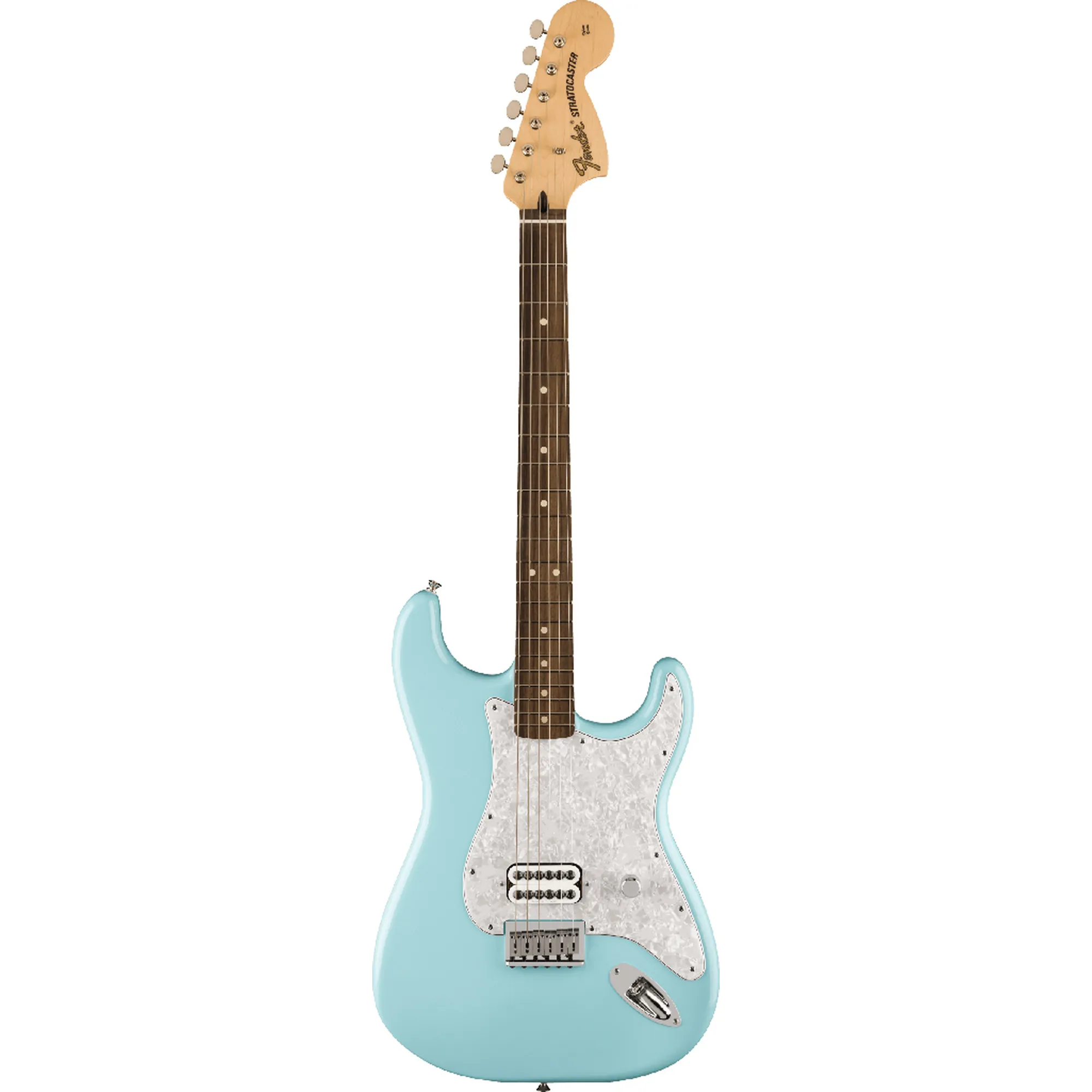 Vorderes Coverbild Fender Tom Delonge Strat RW DNB - SHOWROOM