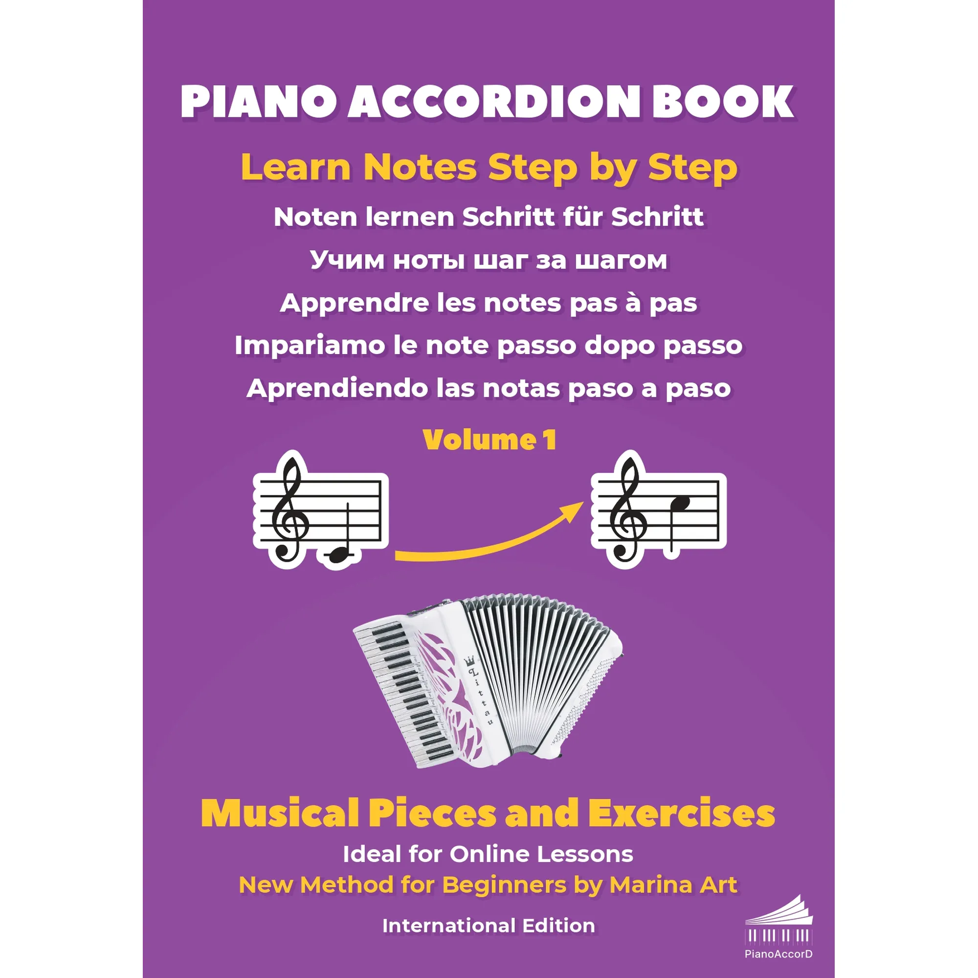 Piano Accordion Book Vol.1: Musical Pieces and Exercices