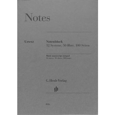 Vorderes Coverbild Notenblock 50 Blatt