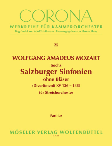 Vorderes Coverbild 3 Salzburger Sinfonien ohne Bläser
