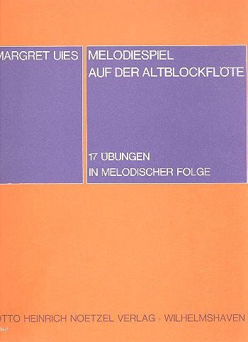 Vorderes Coverbild Melodiespiel auf der Altblockflöte 