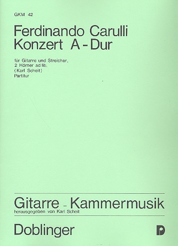 Vorderes Coverbild Konzert A-Dur