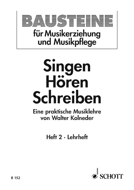 Vorderes Coverbild Singen - Hören - Schreiben Heft 2