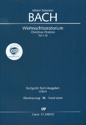 Vorderes Coverbild Weihnachtsoratorium BWV248 Teile 1-3