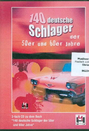 Vorderes Coverbild 140 deutsche Schlager der 50-60er Jahre