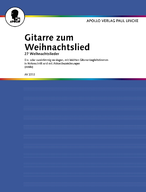 Vorderes Coverbild Gitarre zum Weihnachtslied  
