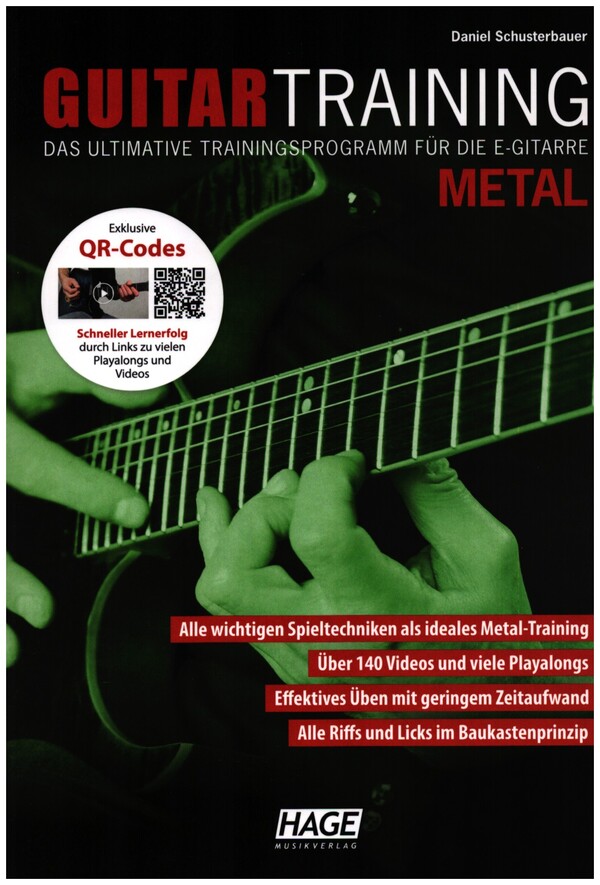 Vorderes Coverbild Guitar Training Metal (+QR-Codes)