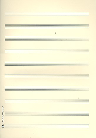 Vorderes Coverbild Notenpapier DIN A4 hoch 10 Systeme