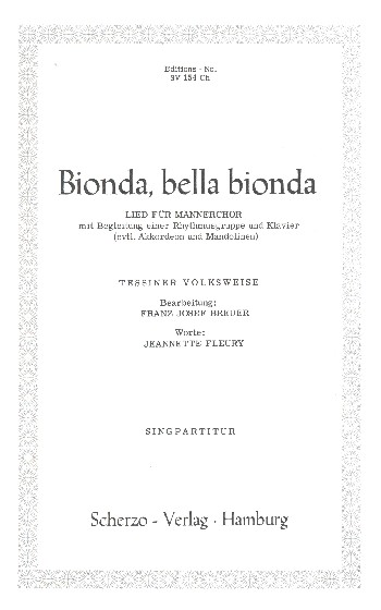 Vorderes Coverbild Bionda bella Bionda