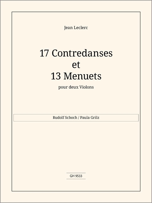 Vorderes Coverbild 17 Contredanses et 13 Menuets