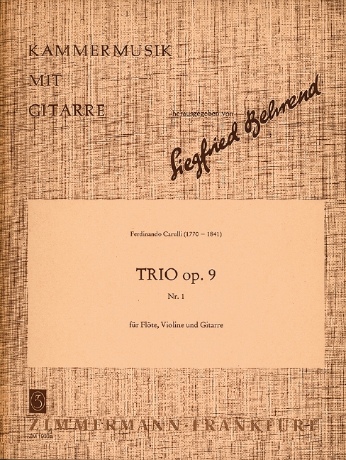 Vorderes Coverbild Trio op.9 Nr.1