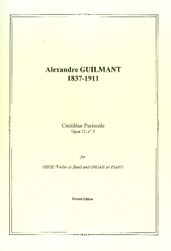 Vorderes Coverbild Cantilène pastorale op.15,3