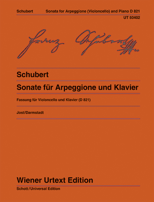 Vorderes Coverbild Sonate für Arpeggione und Klavier D821