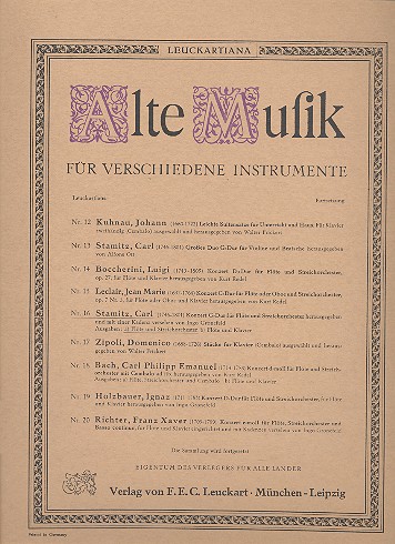 Vorderes Coverbild Konzert G-Dur