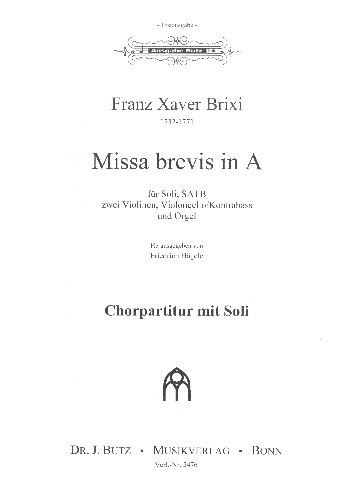 Vorderes Coverbild Missa brevis A-Dur