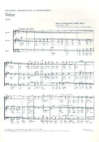 Vorderes Coverbild Abend für Männerchor