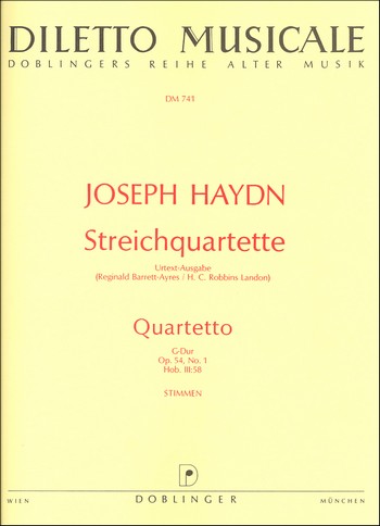 Vorderes Coverbild Streichquartett G-Dur op.54,1