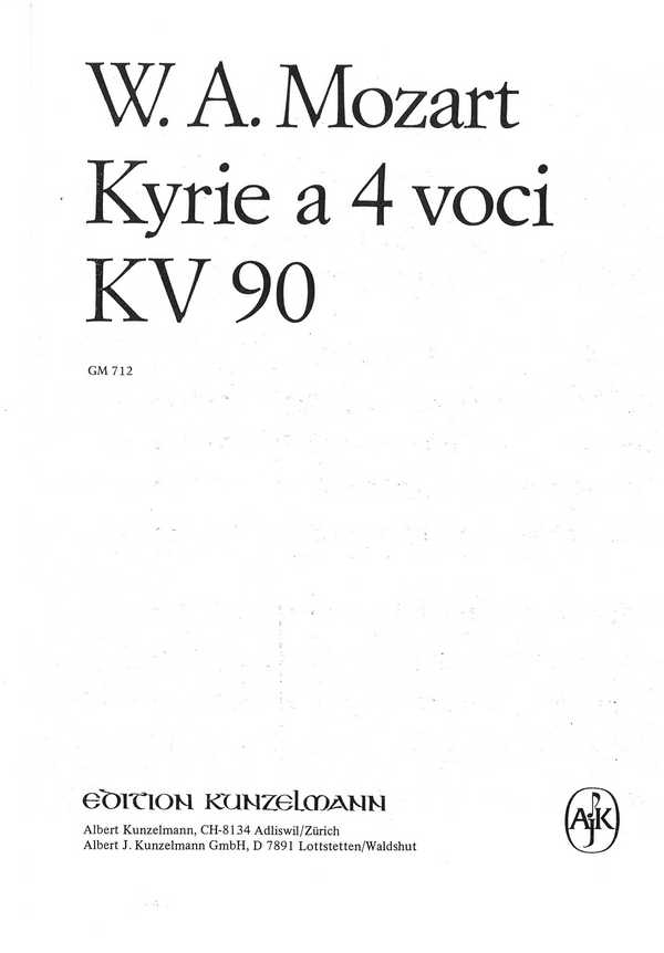 Vorderes Coverbild Kyrie KV90
