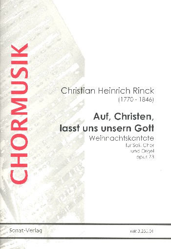 Vorderes Coverbild Auf, Christen, lasst uns unsern Gott op.73