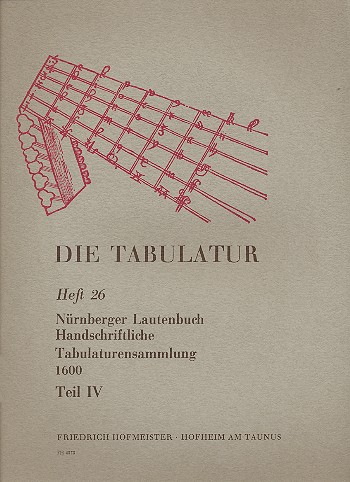 Vorderes Coverbild Nürnberger Lautenbuch Band 4