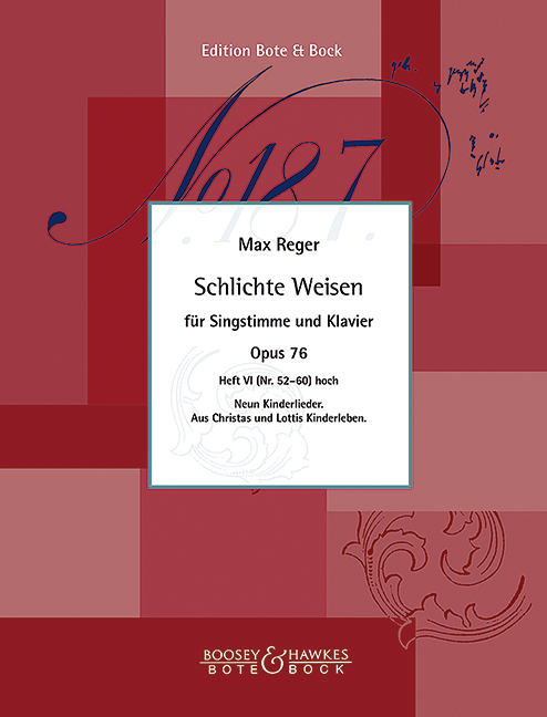 Vorderes Coverbild Schlichte Weisen op.76 Band 6 (Nr.52-60)