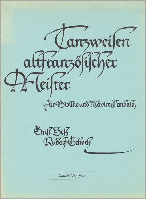 Vorderes Coverbild Tanzweisen altfranzösischer Meister